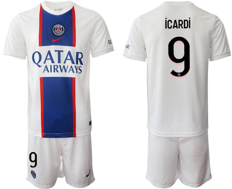 Men 2022-2023 Club Paris St German away white #9 Soccer Jerseys